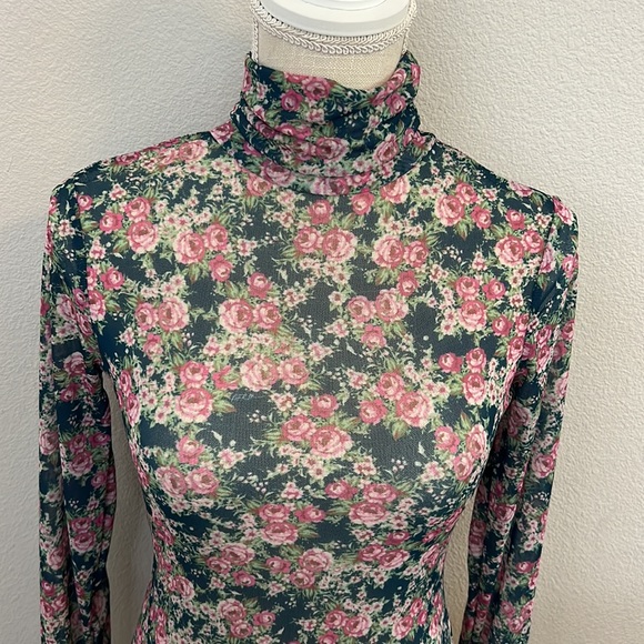 Zadie Power Mesh Turtleneck Top - Picture 4 of 7